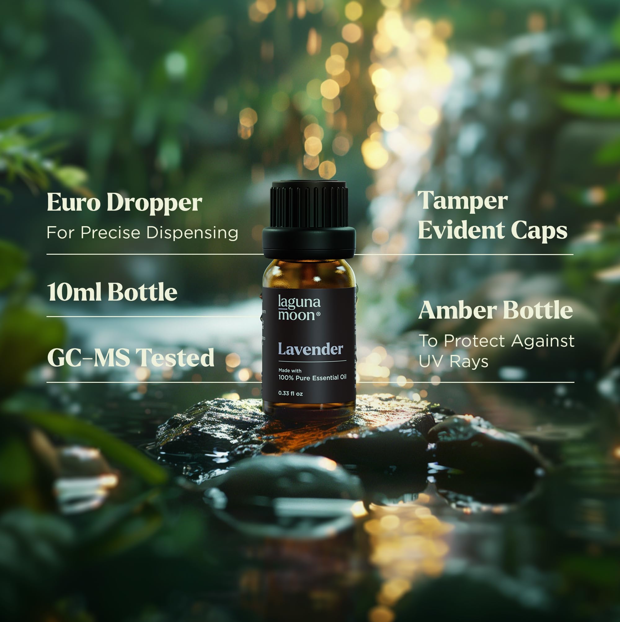 Lagunamoon lemongrass oil bottle adds citrus brightness