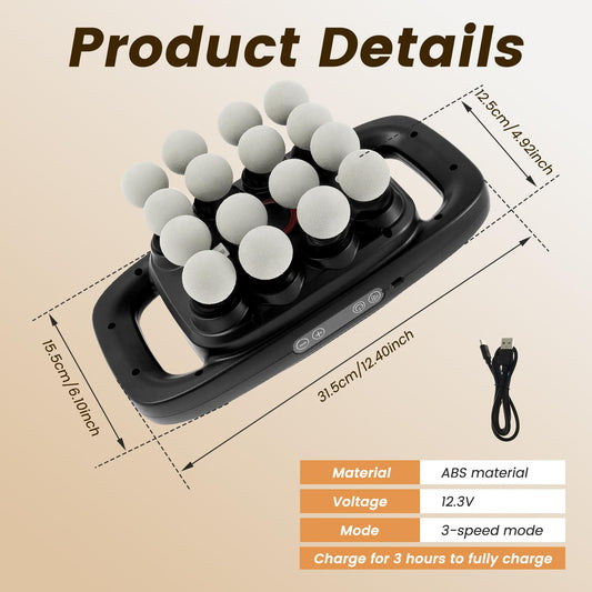 LAINIUTE massage gun attachments showing versatility for different muscle groups