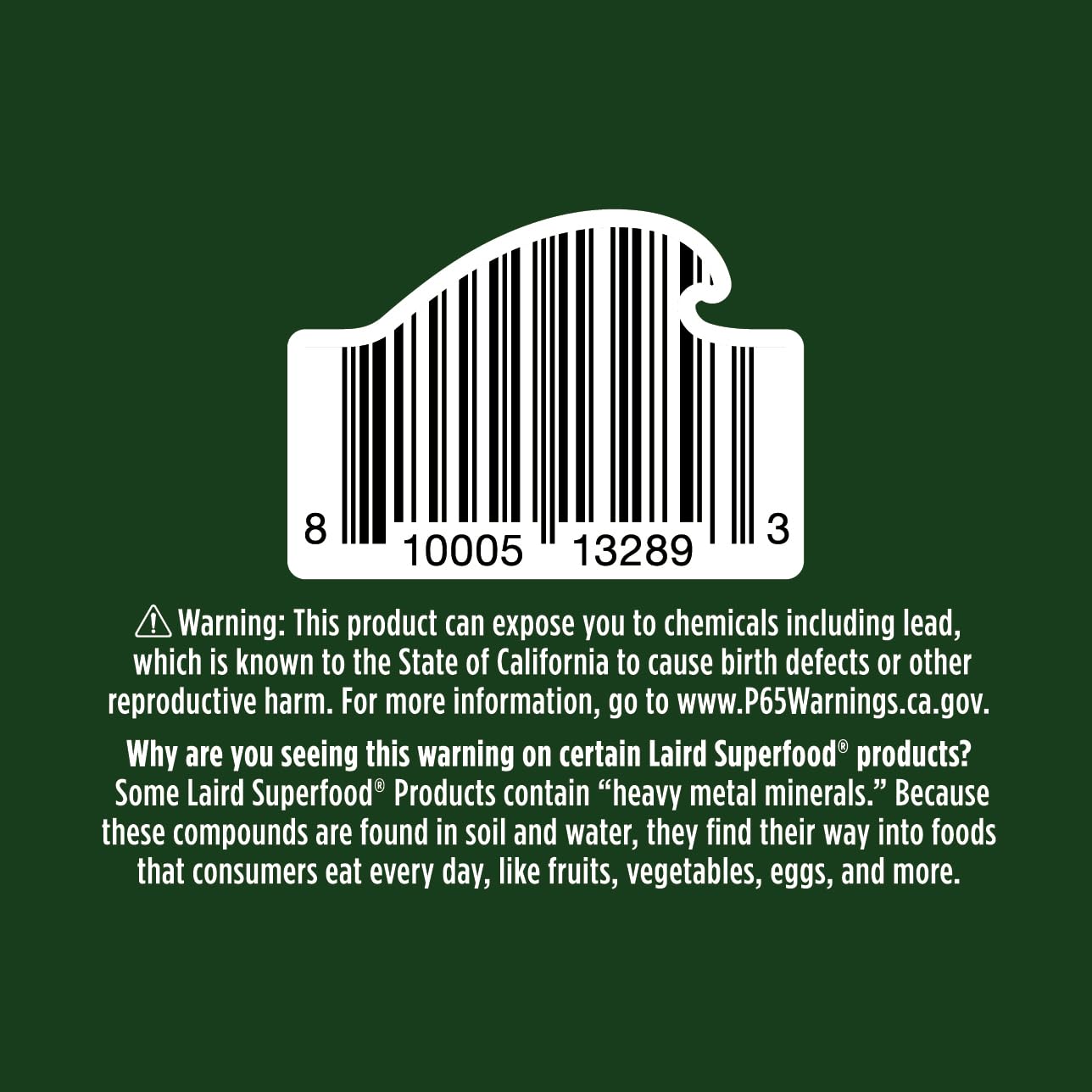 Laird Superfood Non-GMO Vegan label on packaging