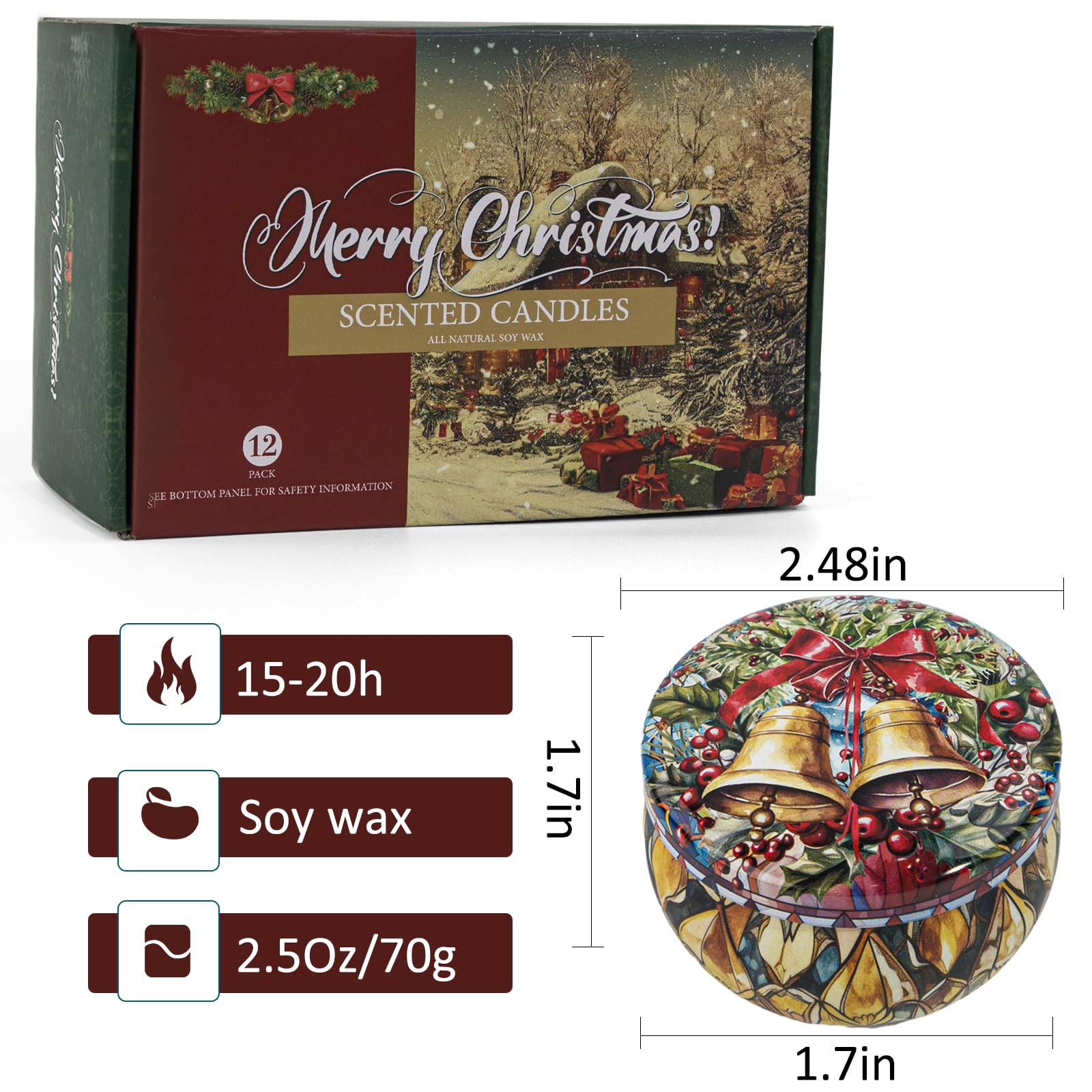 LAJDL Gift-ready tin with festive pattern enhances gifting and hosting.