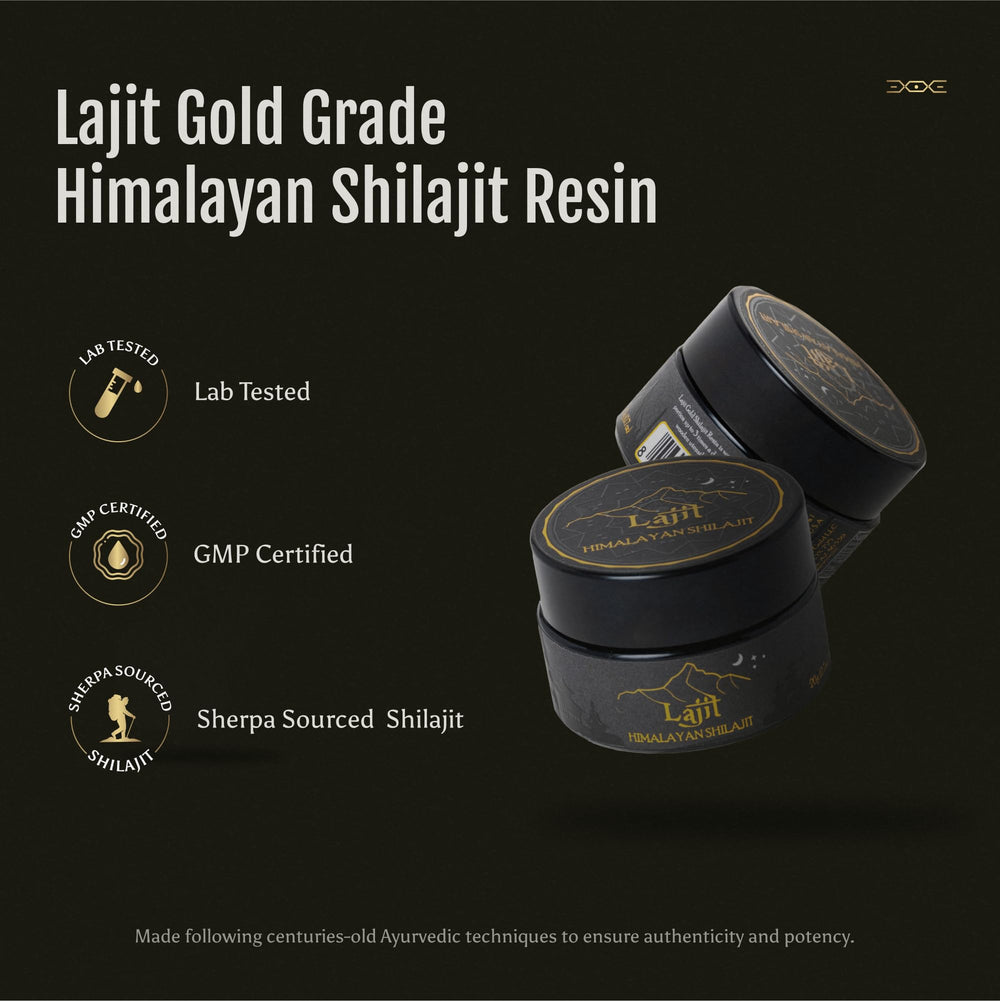 Lajit fulvic acid rich Shilajit content emphasizes mineral dense profile