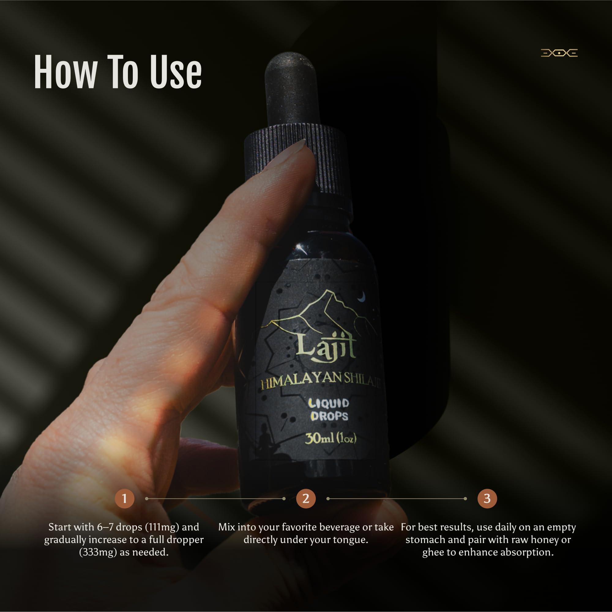 Lajit Shilajit high-altitude resin collection signals rigorous sourcing.