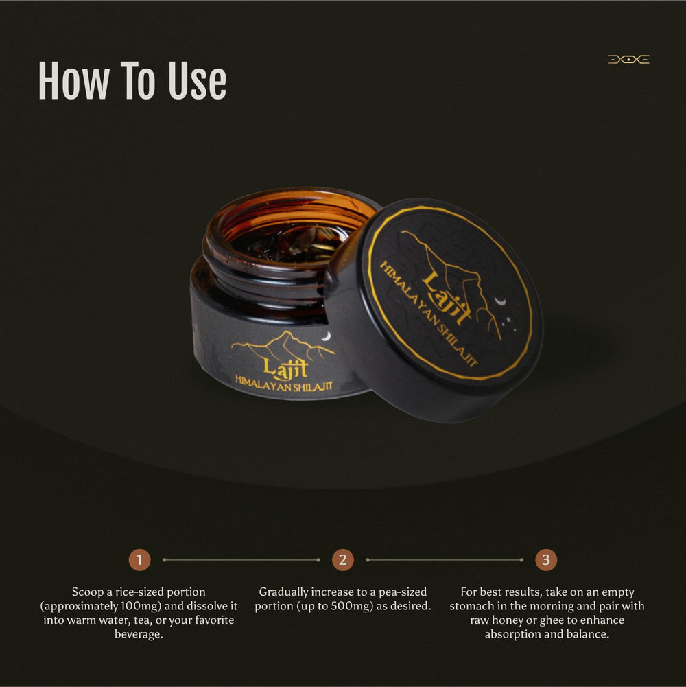 Lajit Shilajit resin dispensing scoop for easy serving