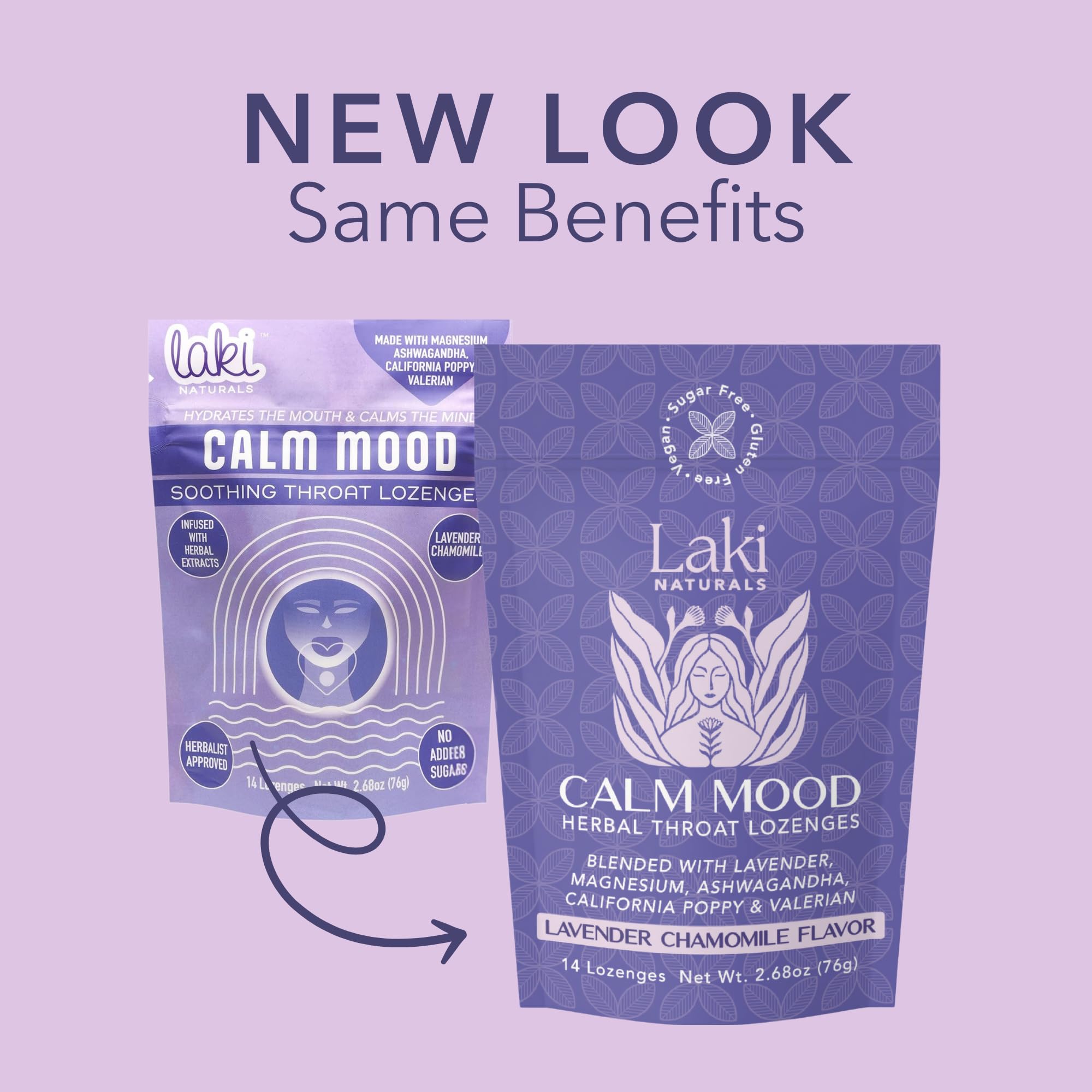 Laki Naturals California Poppy and Valerian icon highlights soothing ingredients
