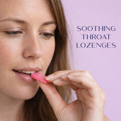 Laki Naturals mind calm lozenge visual suggests stress relief and mood support