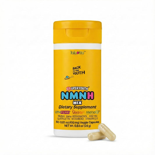 Lalavita SuperYouth NMNH bottle-front view highlighting NAD+ support.
