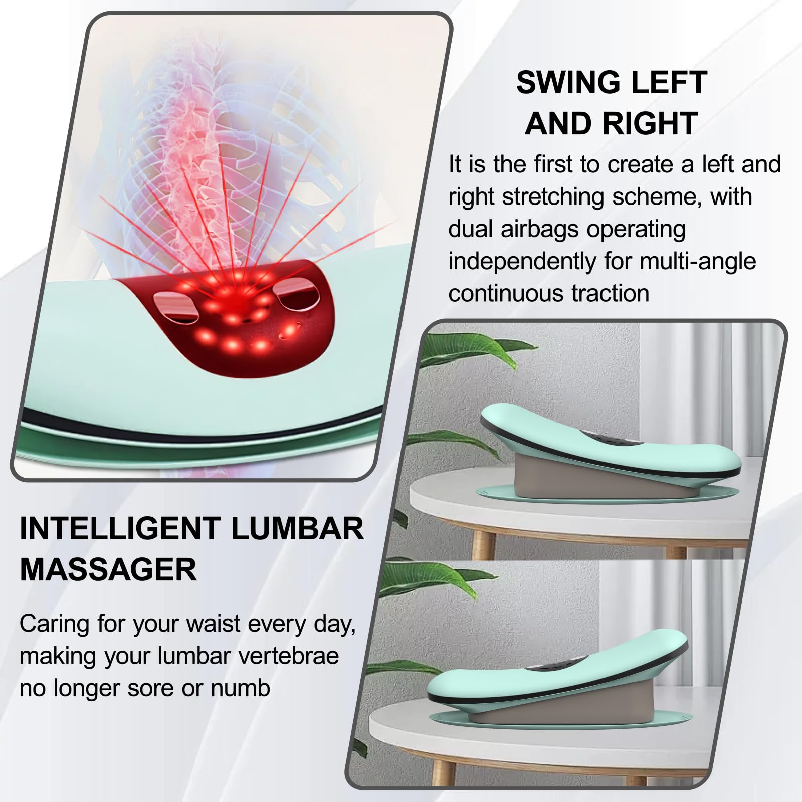LAMATILOVE lumbar traction auto shutoff: safety features for worry-free sessions.