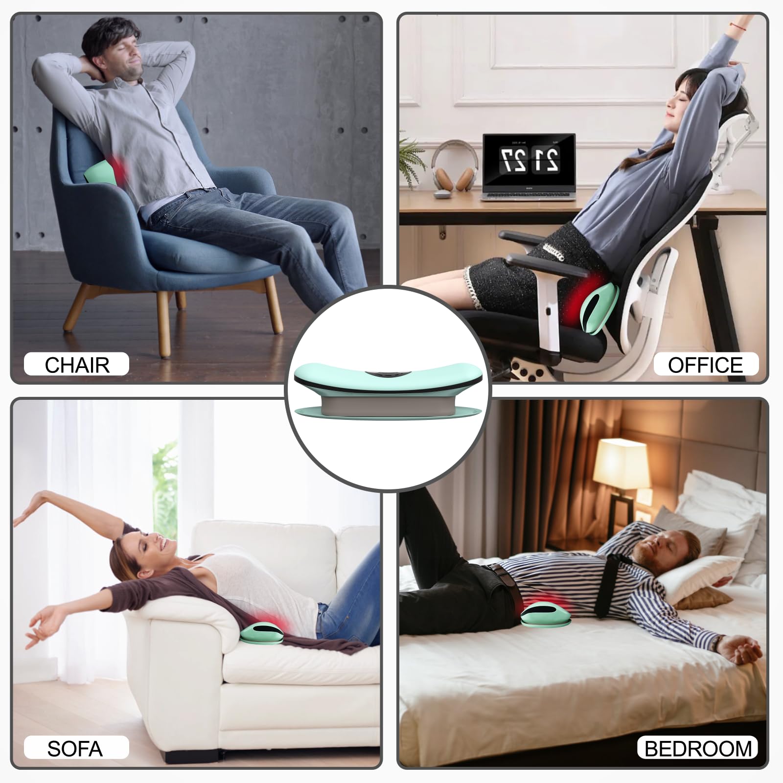 LAMATILOVE lumbar traction safety hypoallergenic: latex-free design for sensitive users.