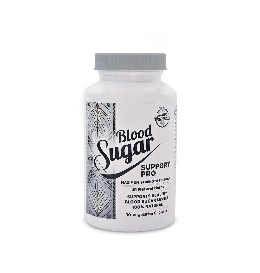 LAMBO NATURALS Blood Sugar Support Pro bottle front displaying premium herbal formula