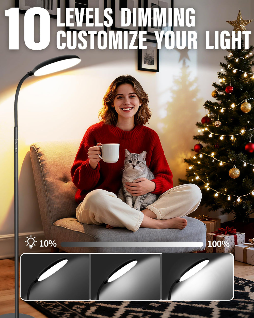 LanAqua Light Therapy Lamp adjustable neck enables precise light direction