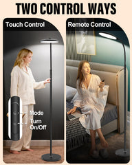 LanAqua Light Therapy Lamp desk use in a reading corner