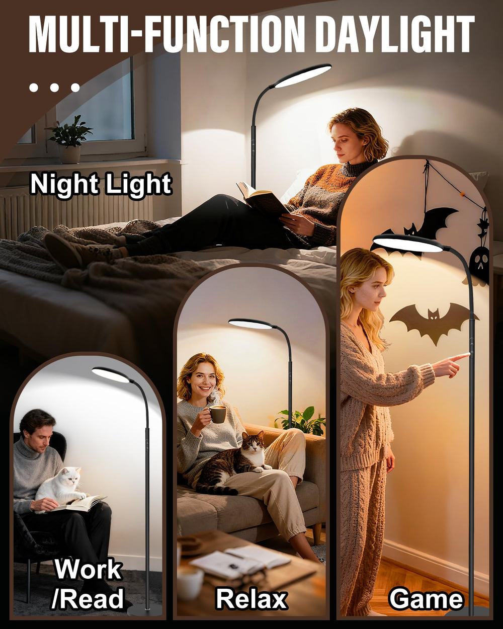 LanAqua Light Therapy Lamp packaging shows quick setup