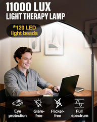 LanAqua Light Therapy Lamp touch panel for quick control during busy mornings