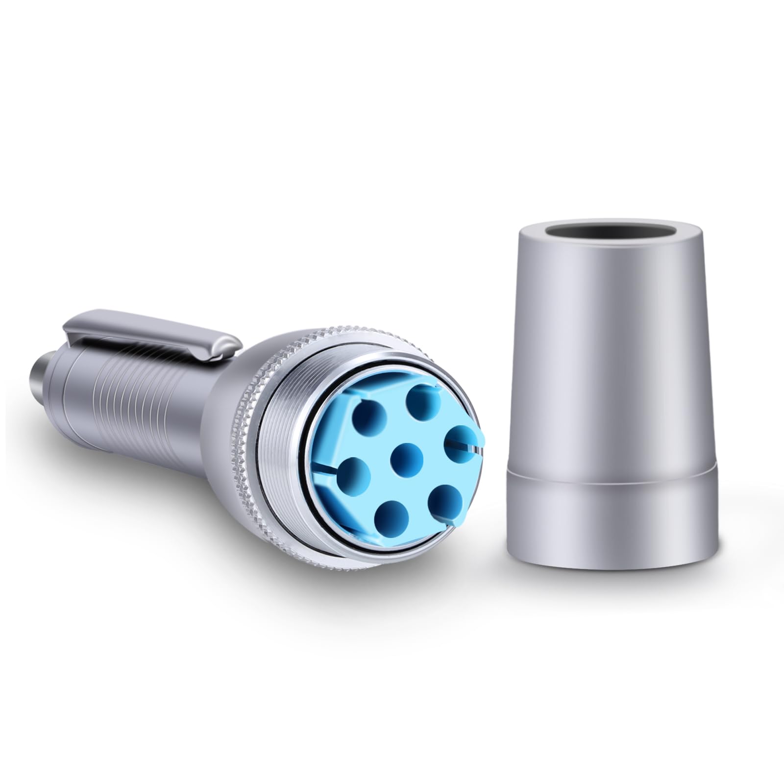 LANBO seven-pin lancing device, front view for precise at-home sampling.