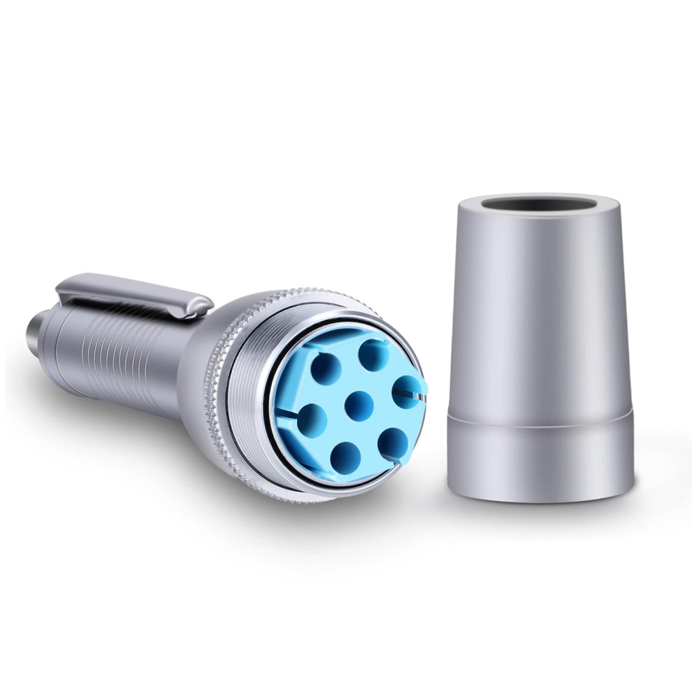LANBO seven-pin lancing device, front view for precise at-home sampling.