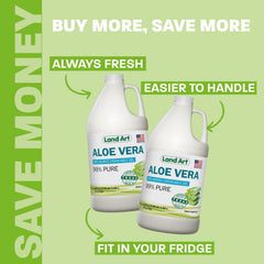 Land Art Aloe Vera Gel digestive-support pour highlighting gut health potential.