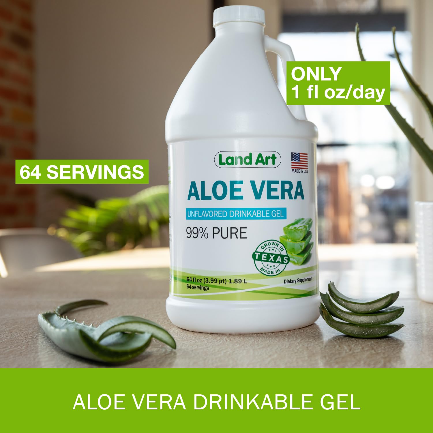 Land Art Cold-processed Aloe Gel texture showcases high-purity aloe for daily use.