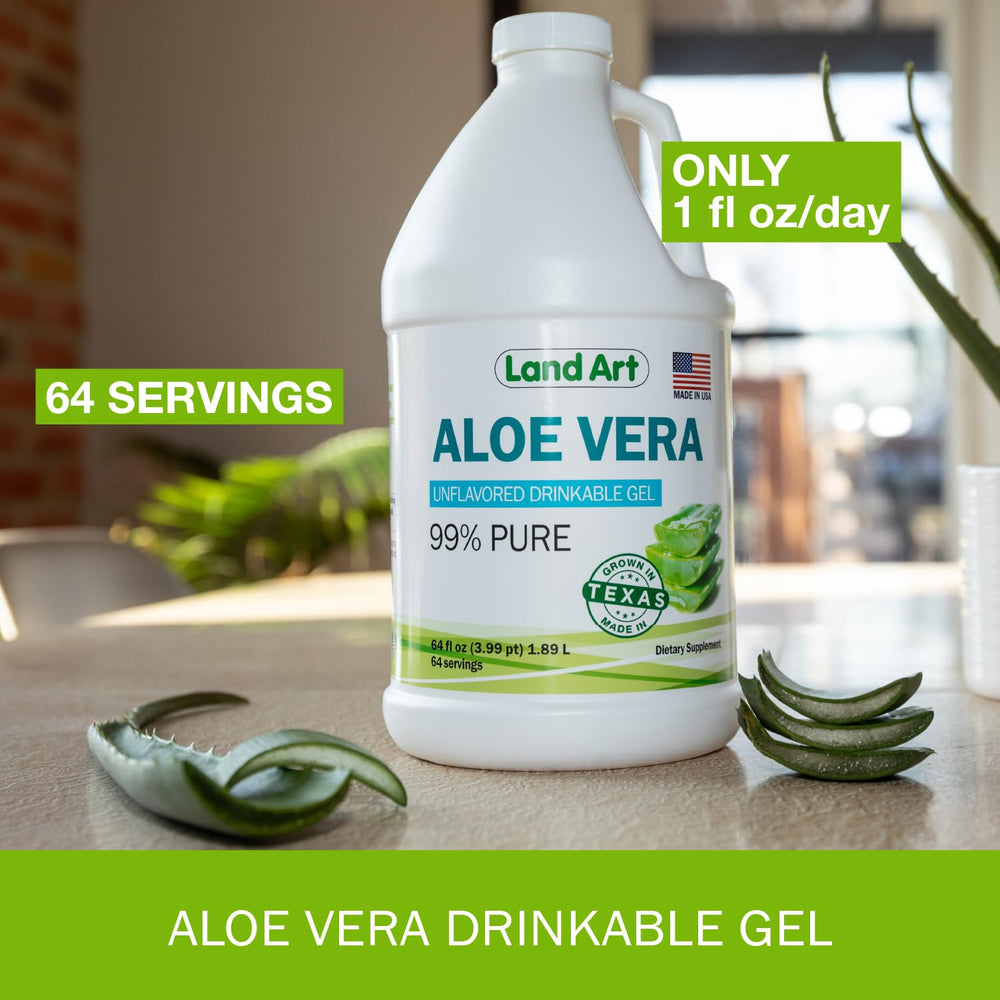 Land Art Cold-processed Aloe Gel texture showcases high-purity aloe for daily use.