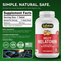 Landau Melty Melatonin kids and adults use image suggests versatility.