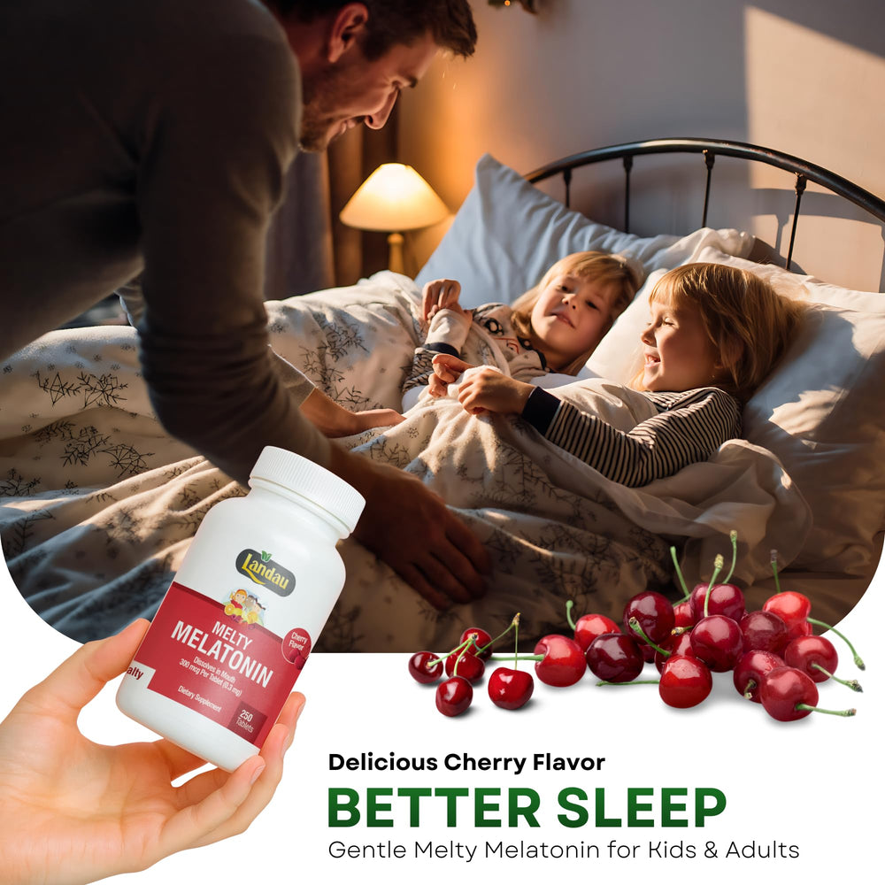 Landau Melty Melatonin kosher seal image highlights trusted ingredient standards.