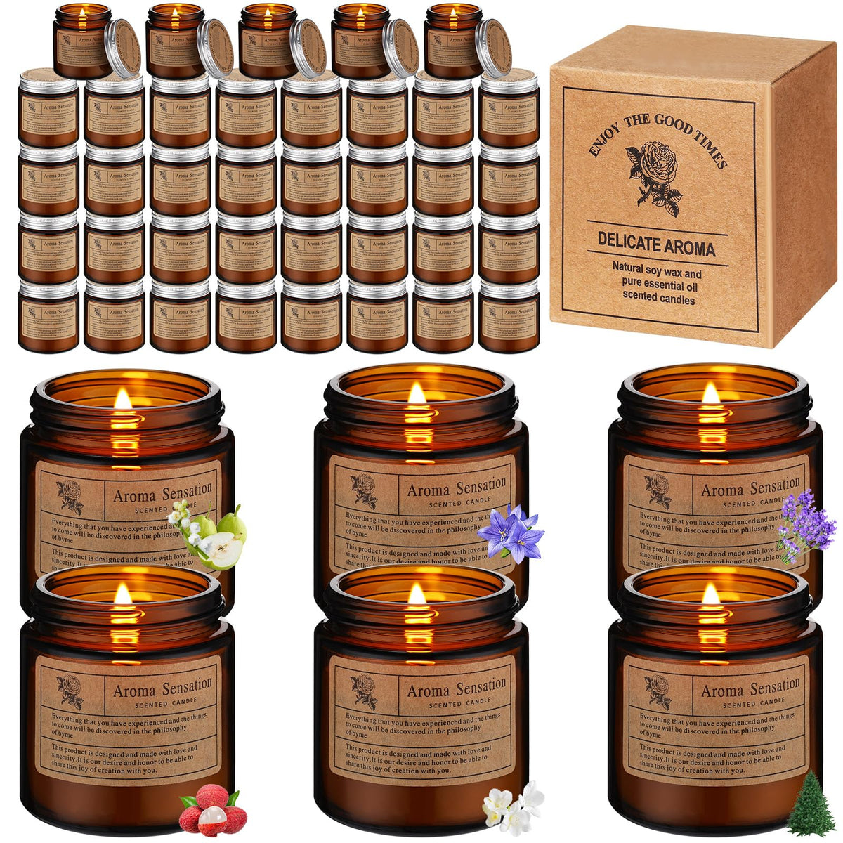 Landhoow bulk soy candles in elegant packaging for home scenting.