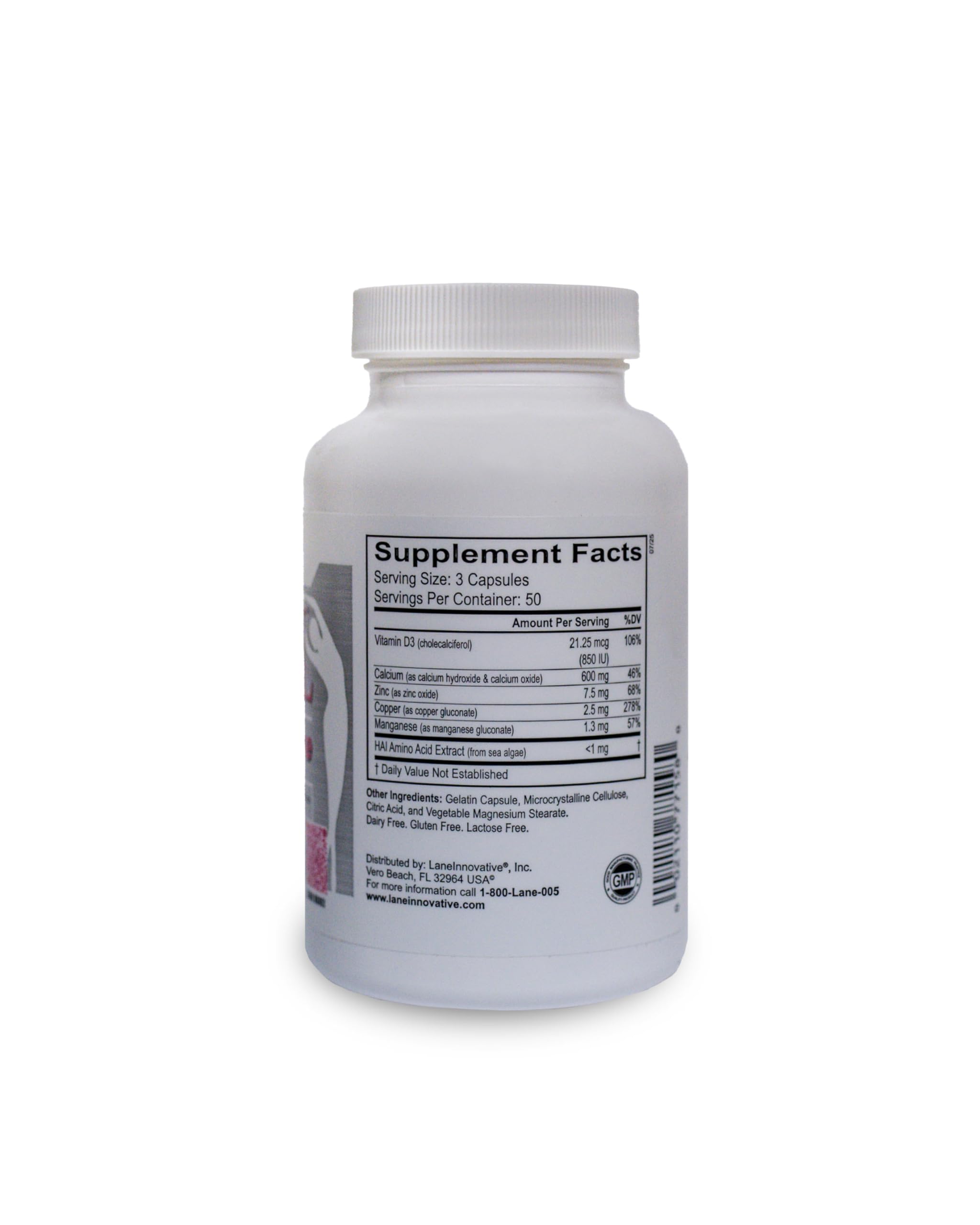 Lane Innovative AdvaCAL ionic calcium capsules close-up highlighting high absorption