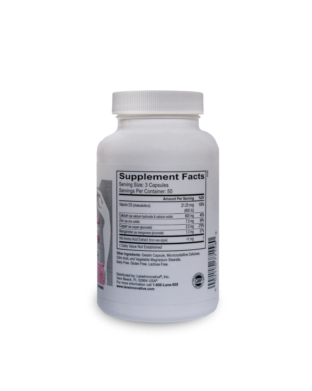 Lane Innovative AdvaCAL ionic calcium capsules close-up highlighting high absorption