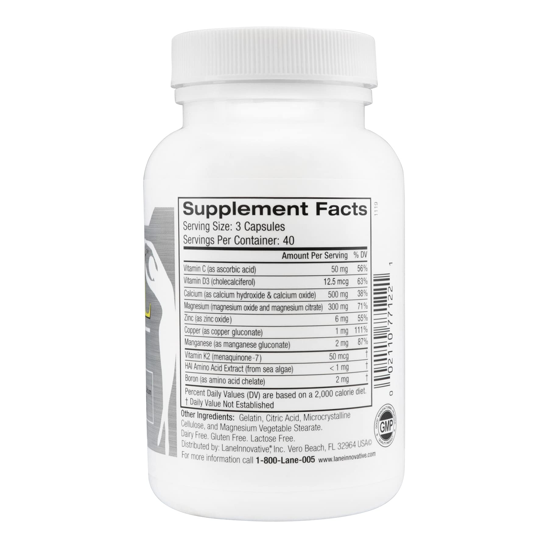 Close-up of AdvaCAL Ultra 1000 tablets highlighting calcium content