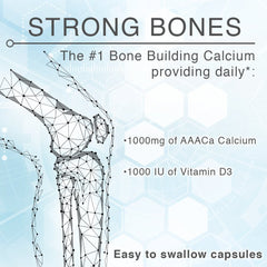 AdvaCAL1000 capsules show Vitamin D3 content for daily bone density nourishment.