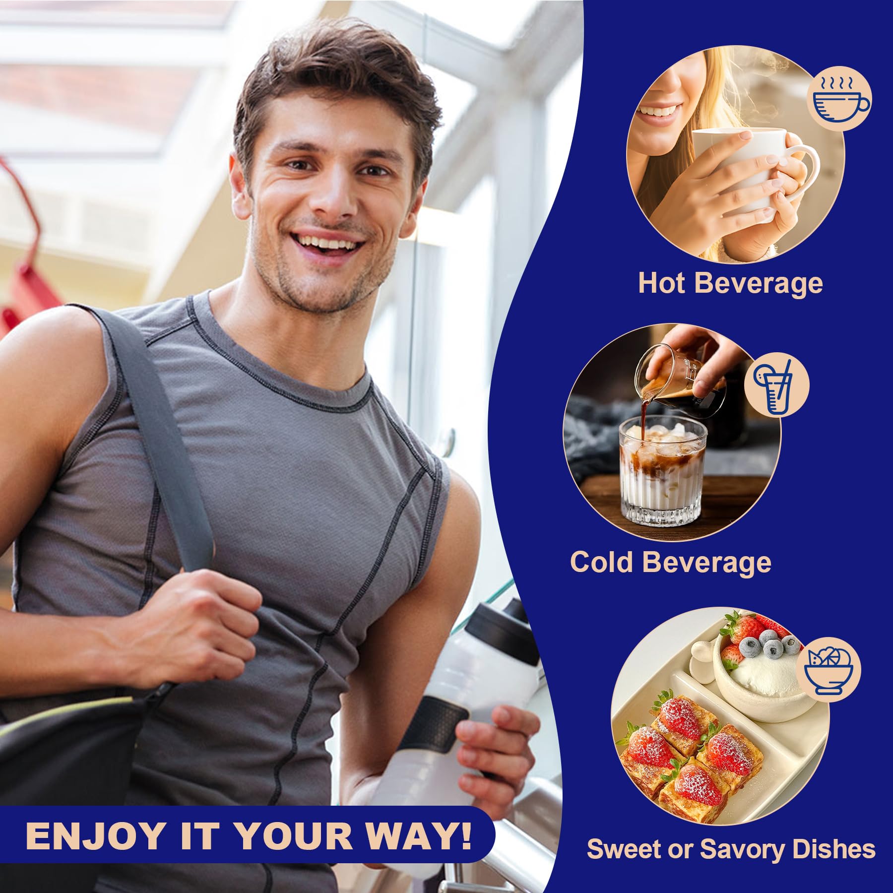 LanranBee collagen powder scoop for smooth, versatile daily use.