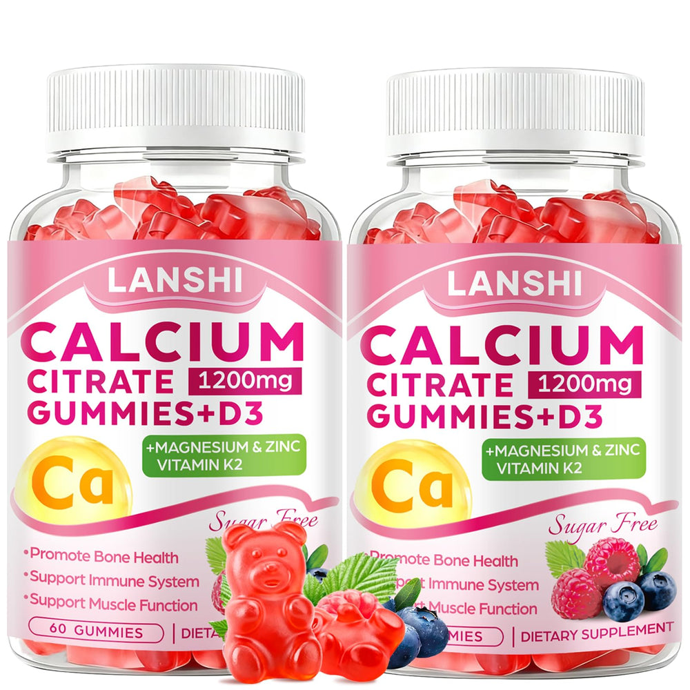 LANSHI calcium citrate gummies jar for easy daily calcium intake