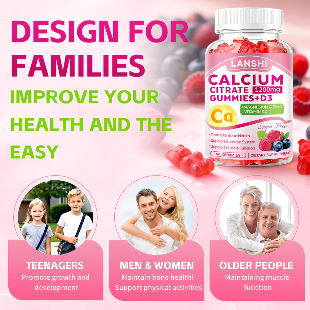 LANSHI mixed berry flavored gummies are visually appealing for on-the-go snacking