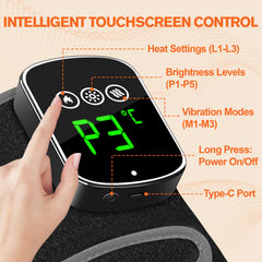LanSuper knee brace LED panel and buttons with customizable therapy