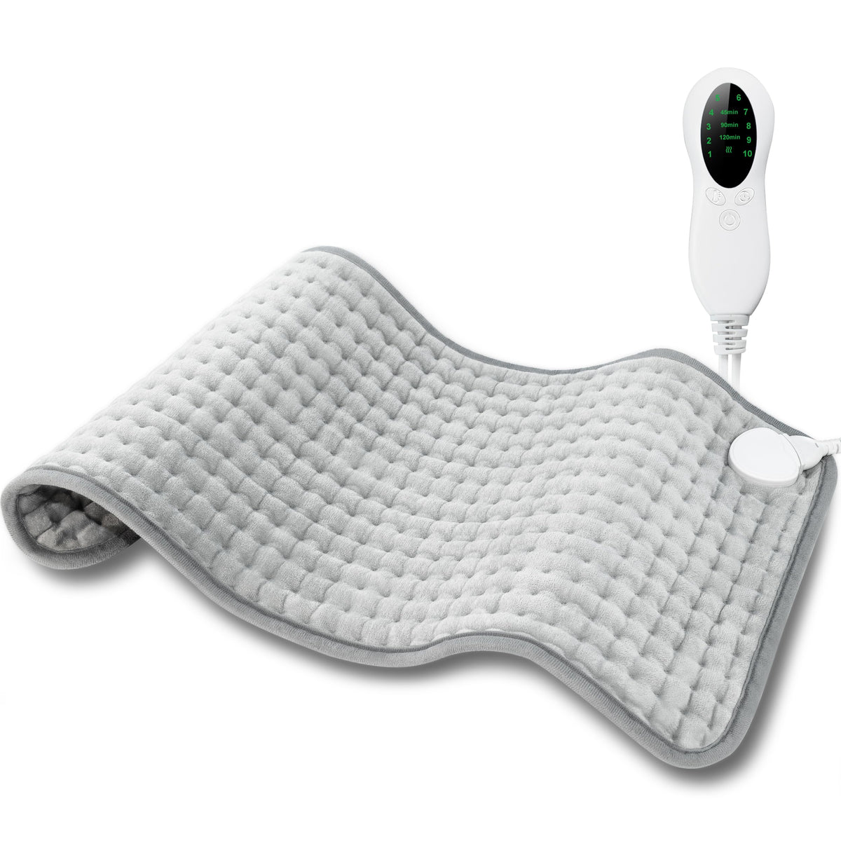 LANVA electric heating pad designed for cramps and back relief with soothing, consistent heat.