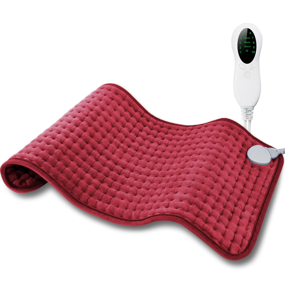 LANVA heating pad with velvet cover delivers comfortable neck and shoulder warmth.