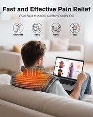 LANVA heating pad provides large coverage for back and torso.