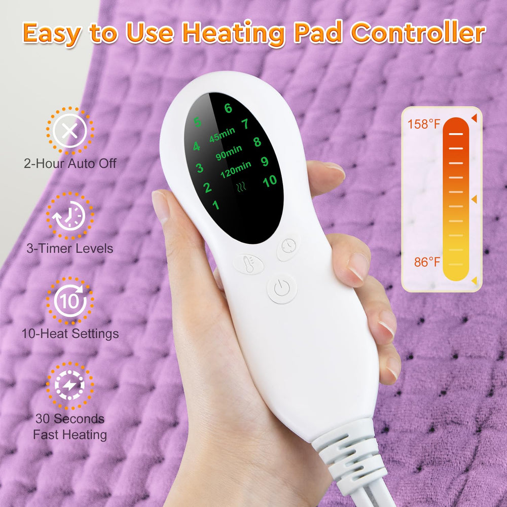 LANVA heating pad cover is machine-washable after removing controller.