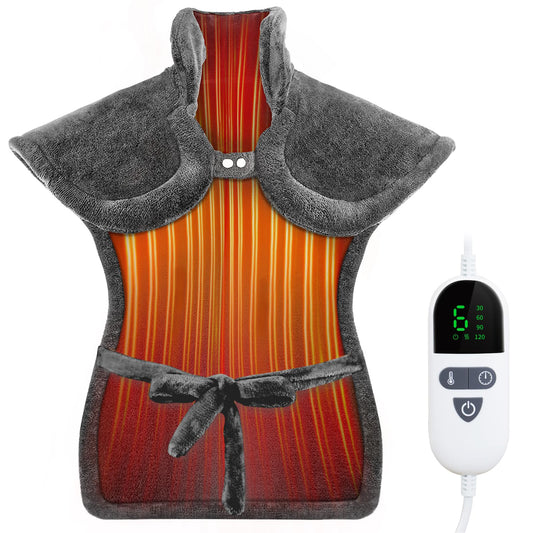 LANVA heating pad neck-shoulders-back 24x33 delivers full coverage for soothing warmth.
