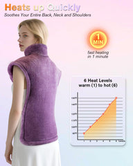 LANVA heating pad provides rapid warmth within one minute for quick comfort.