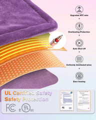 LANVA heating pad uses ultra-soft fabric for cozy comfort.