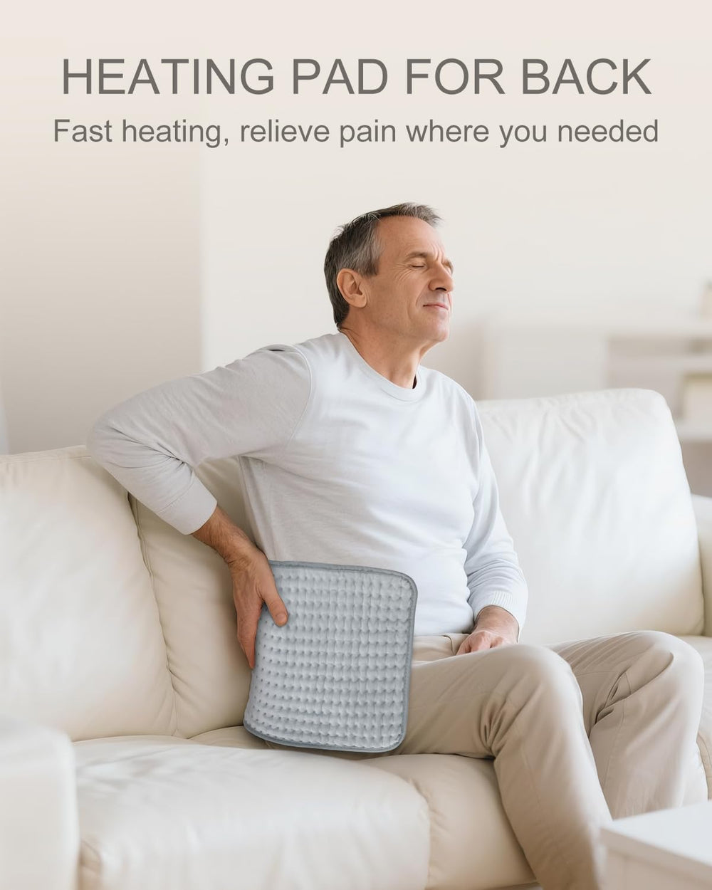 LANVA soft velvety surface provides gentle touch during relief sessions.