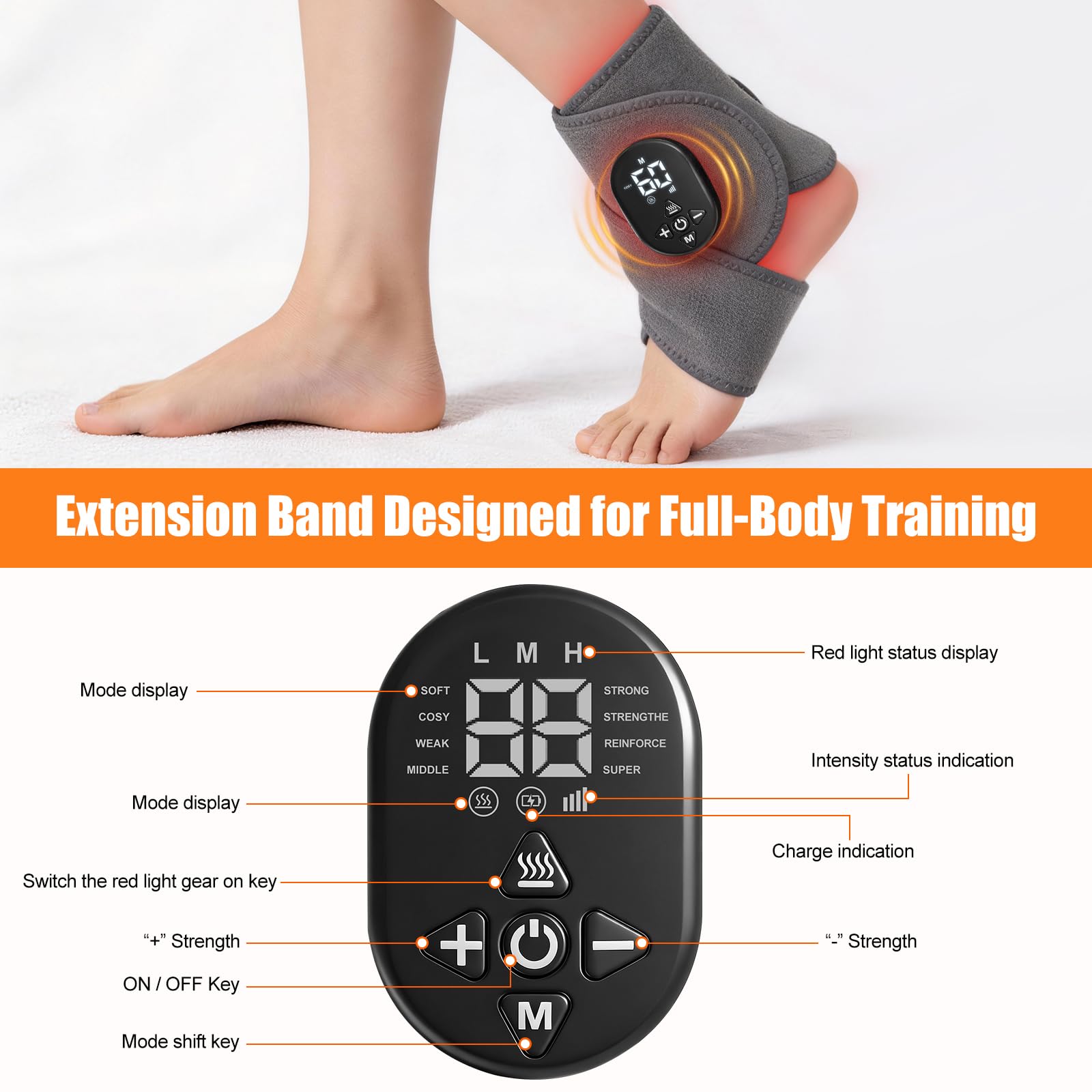Laokiiy Foot Renew digital panel displays modes and heat settings clearly.