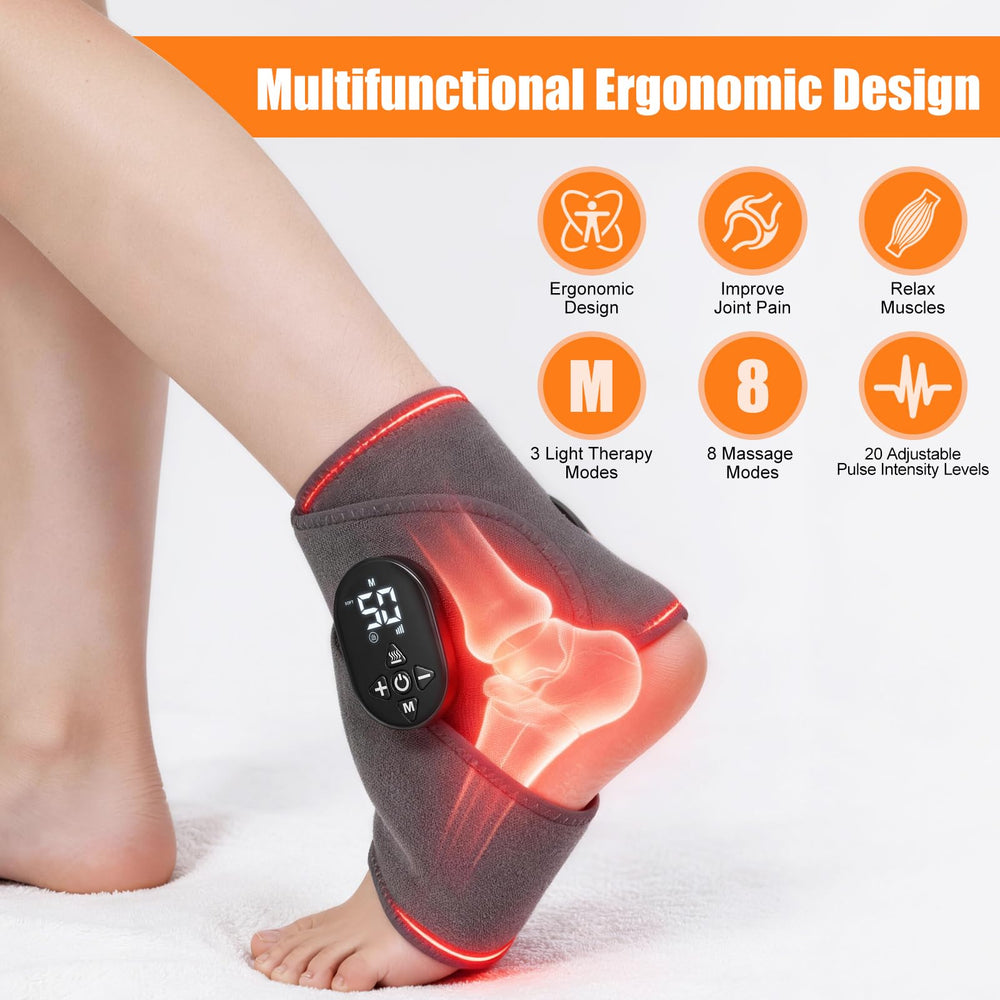 Laokiiy Foot Renew red light therapy glow highlighting circulatory support for the feet.