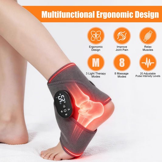 Laokiiy Foot Renew red light therapy glow highlighting circulatory support for the feet.