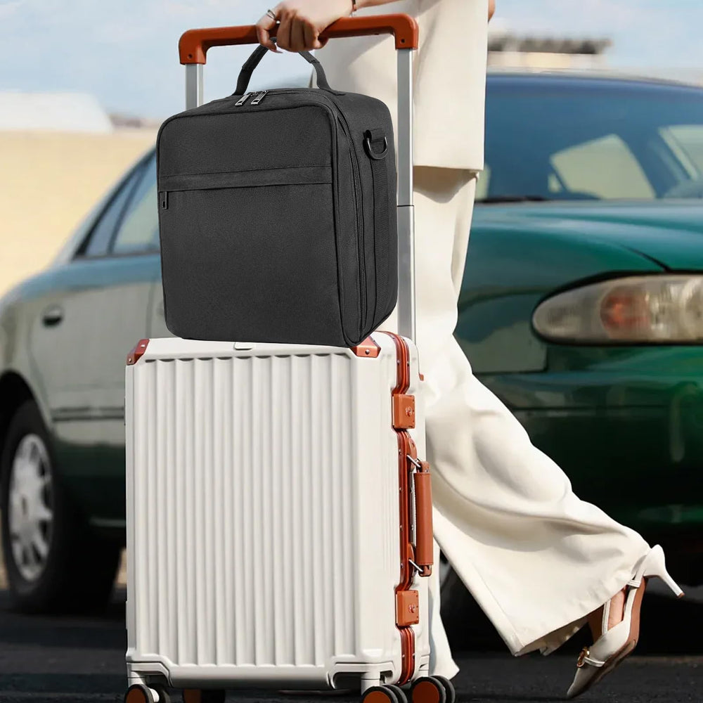 LAPLUIE slim-profile bag fits in backpacks and luggage