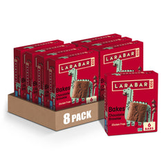 LÄRABAR Kids Bakes Chocolate Brownie bars front view, gluten-free snack for kids