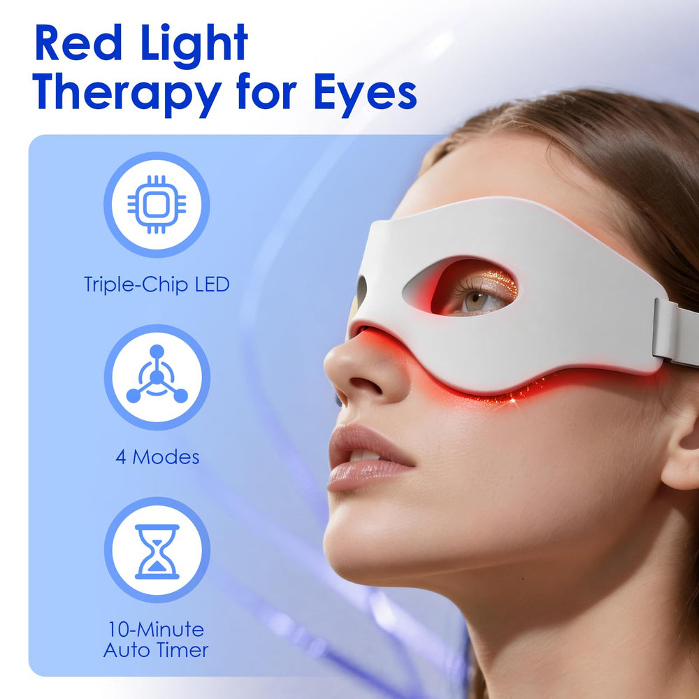 Uniform coverage for effective eye-area light therapy with LaseLocks eye mask.