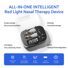 Nasal probe connected inside LASEPREHT box for quick setup