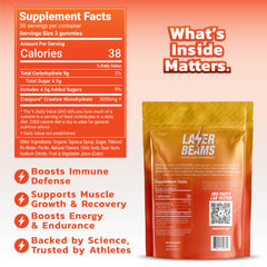 Laser Beams Creatine Gummies facility-quality seal ensures product purity