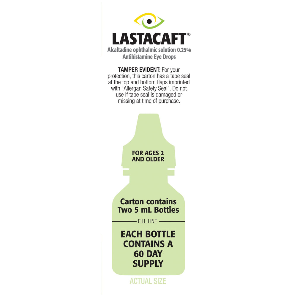 Lastacaft with FSA/HSA logos suggests eligible, budget-friendly access.